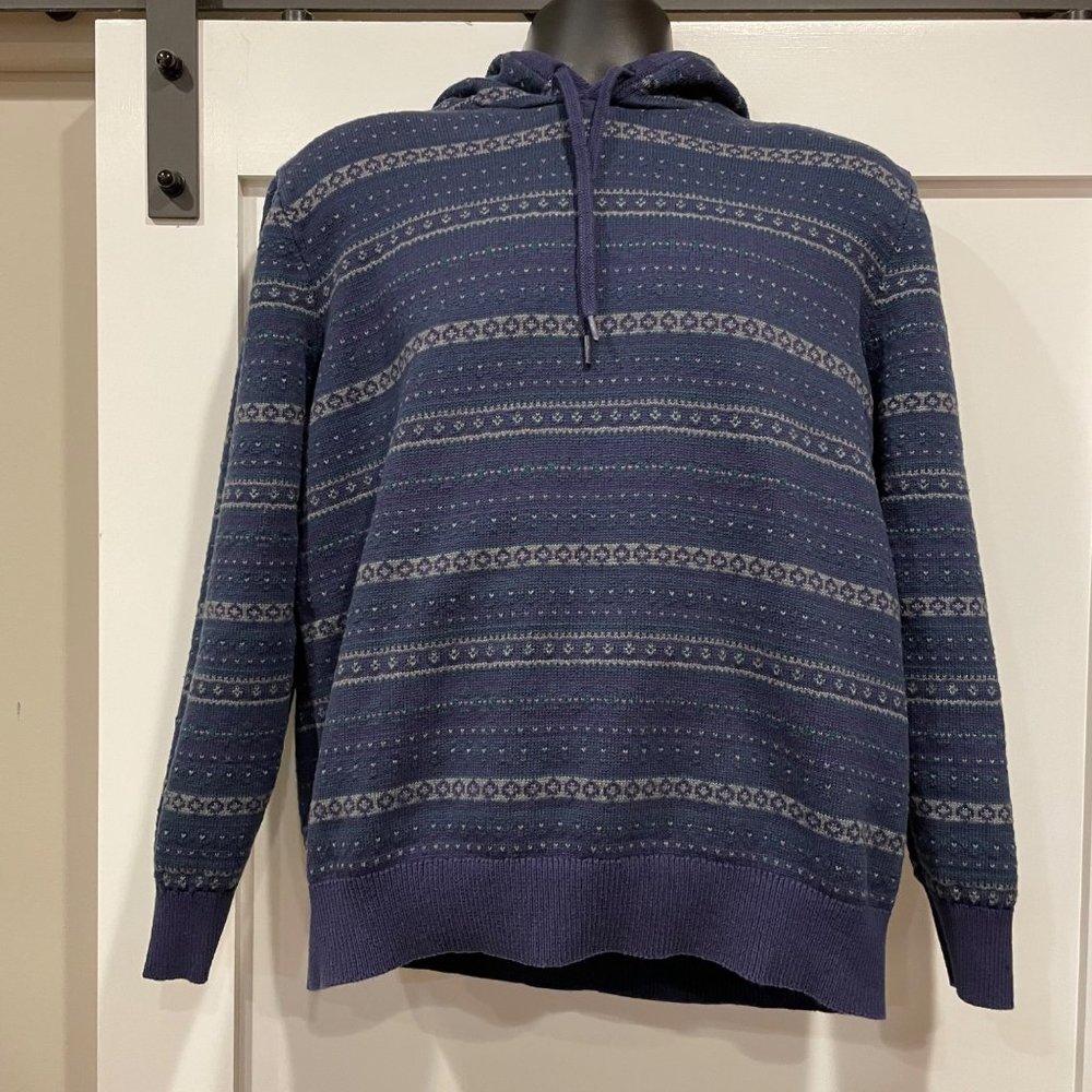 IZOD Fairisle Mens Long Sleeve Hoodie - Tag‎ is XXL (Measures L)